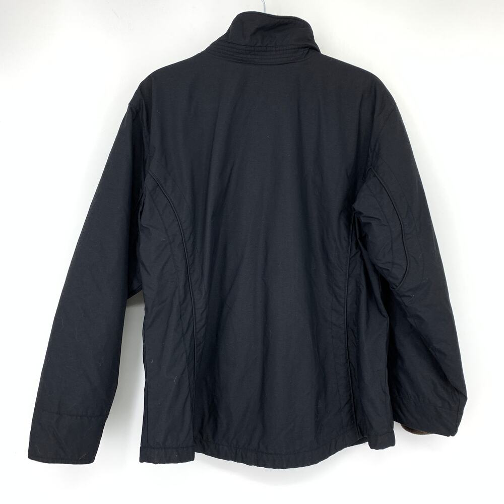 Columbia Full Zip Outerwear Jacket Womens Size Large Black Brown Fleece Lining - Picture 2 of 6